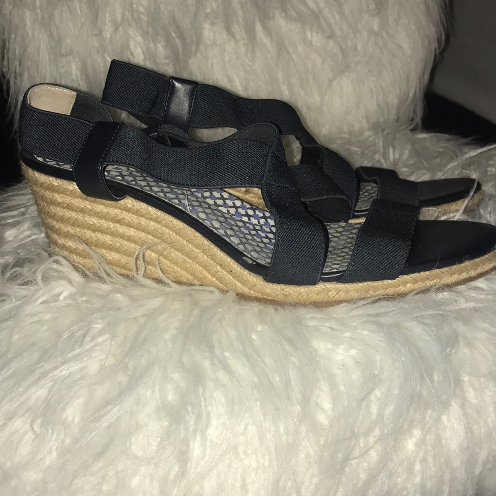 Navy Blue Strappy Espadrilles